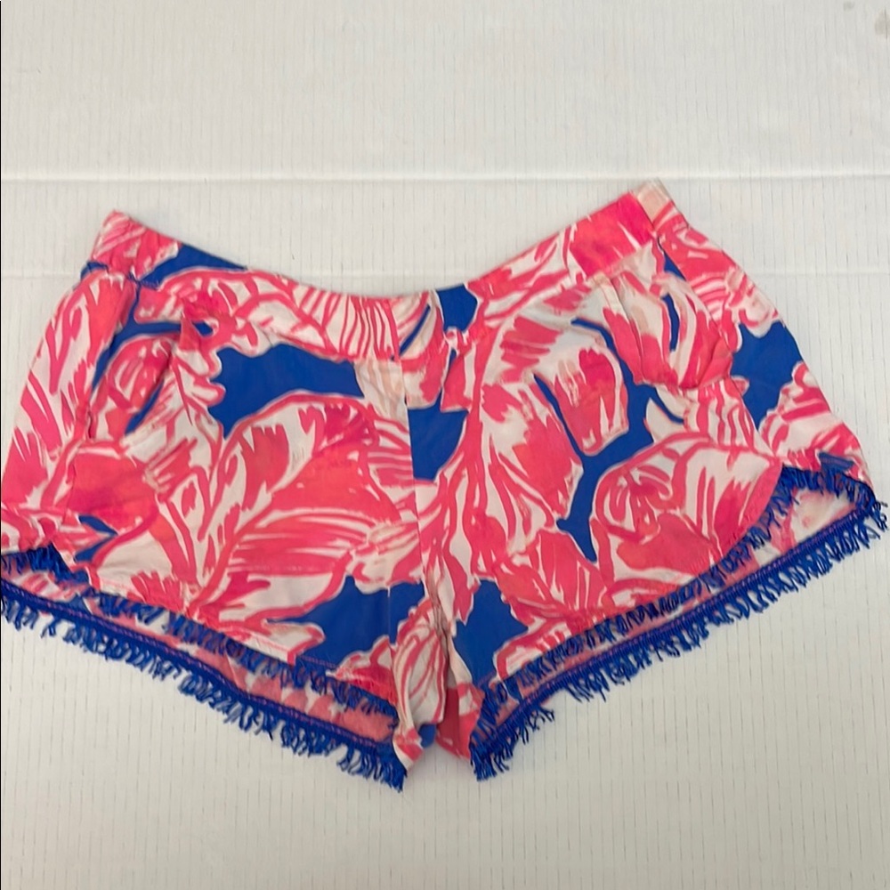 Lilly Pulitzer Pink and Blue High Waist Resort Shorts